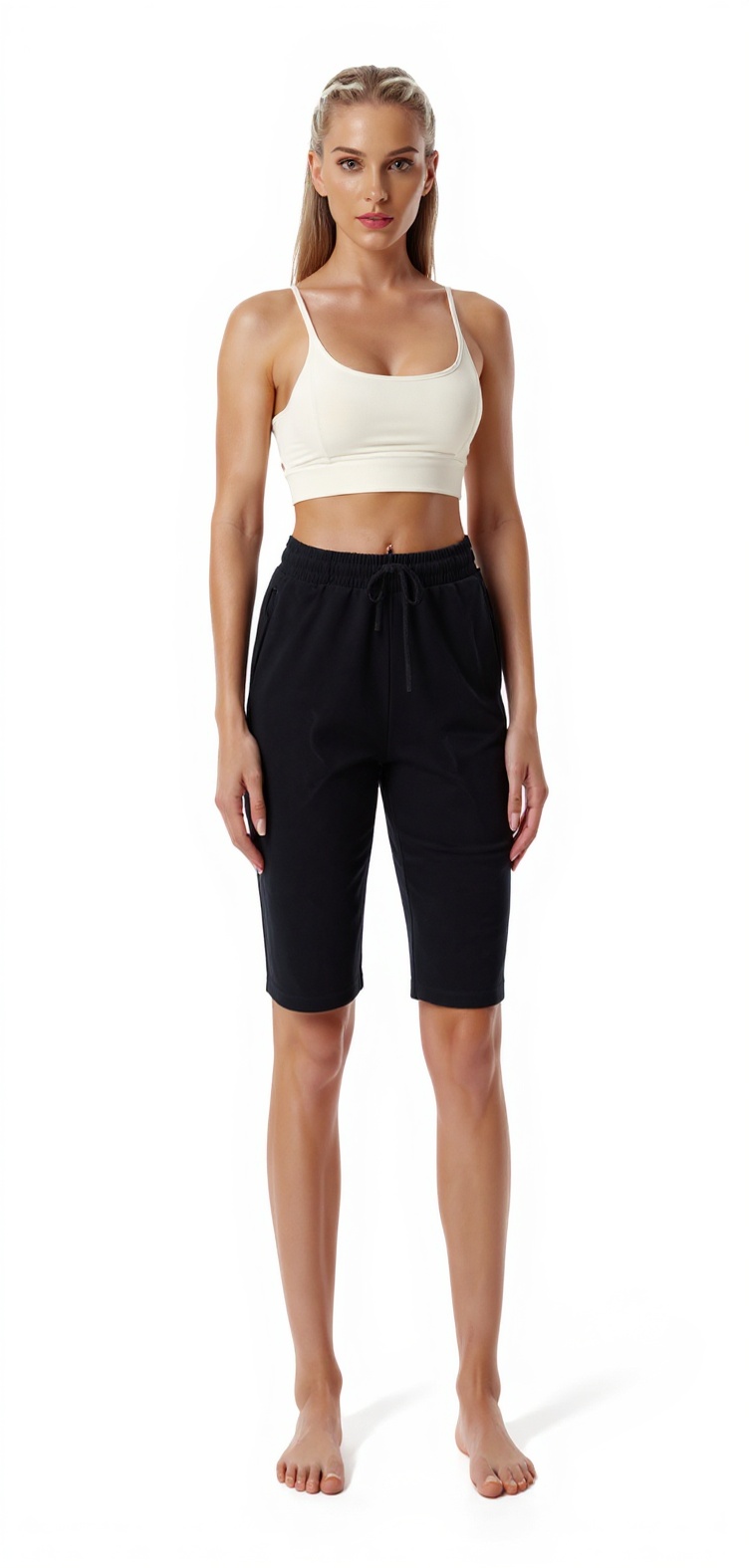Yoga Shorts in Black — The Litter of Love Edit style look
